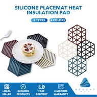 Silicone Placemat Heat Insulation Pad - Non-Slip Coffee Coaster, Heat-Resistant Kitchen Mat