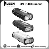 WUBEN X4 EDC Flashlight Max 1500Lumens USB-C Rechargeable With 3400mAh Battery CompacT-Sized Protabl
