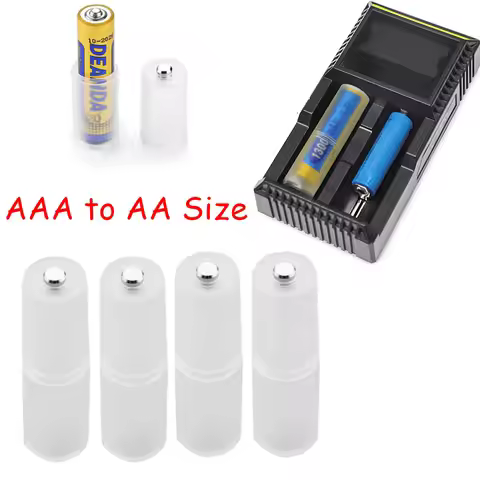 4/8Pcs AAA To AA Size Battery Converter,AAA to AA Adapter with Metal Contacts on Bottom for Battery,