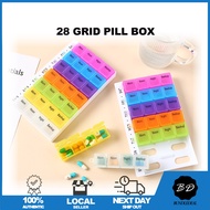 🚀[SG] BPA-free Weekly Grid Pill Organizer/ Pill Medicine Box Case/ Medicine Tablet Dispenser/ 7 days A Week Pill Box