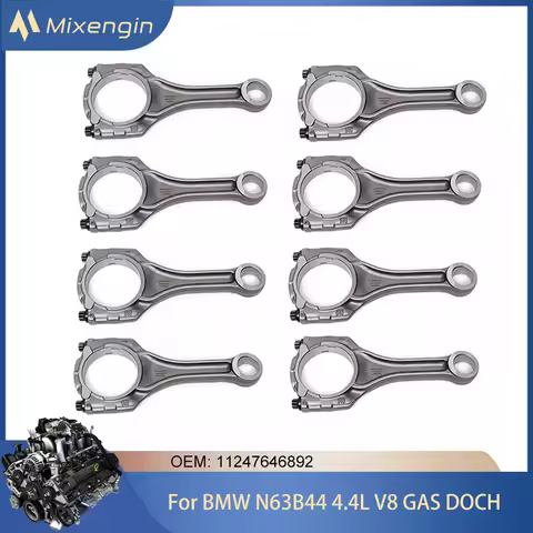 Engine Parts 8pcs Connecting Rod Set For BMW 4.4L V8 GAS DOHC N63B44 S63B44 X5 X6 550i 650i 750i 750