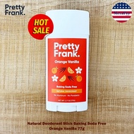62% Sale!! EXP.08-10/2025 Pretty Frank® Natural Deodorant Stick Baking Soda Free 77g โรลออนสติ๊ก ระง