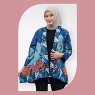 Cardigan Batik Wanita Outer Lengan Panjang Muslimah