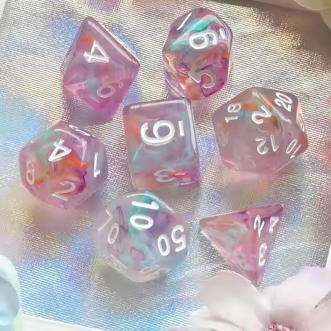 D&D Board Game Dice 7pcs/lot Mixing Colours Polyhedral Dice Set for Club Party DND RPG TRPG Entertai