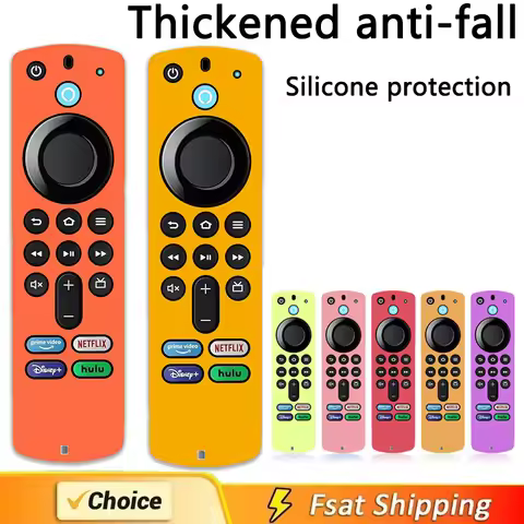 Silicone protective case For Amazon L5B83G Fire TV Stick 4K MAX/4K remote control drop proof dust an