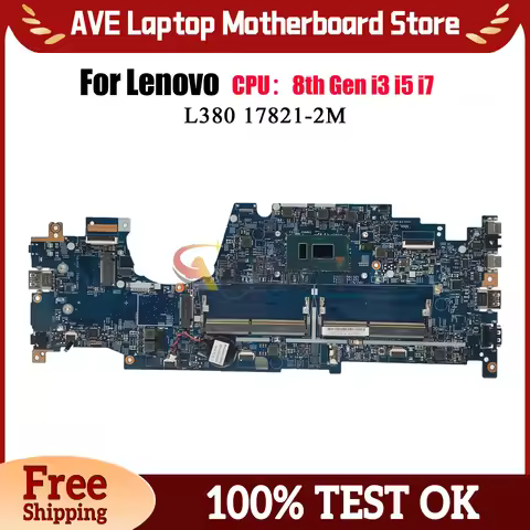 17821-2M For Lenovo ThinkPad L380 S2 Laptop Motherboard With I3 I5 7th 8th Gen CPU 100% Fully Tested