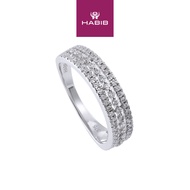 HABIB Diamond Ring in 375/9K White Gold 268361223
