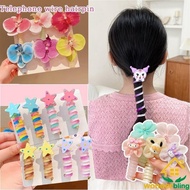 Kuromi Girls Hair Scrunch Sanrio Kawaii Anime Cinnamoroll My Melody Pompompurin Coil Telephone Line Hair Tie Gift for Kids