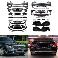 W222 upgrade Maybach Bodykit Replacement Front Rear Bumper with grille For Mercedes Benz S Class W22