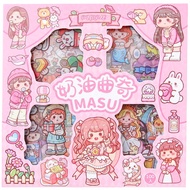 Sticker 1 box includes 100 sheets used to decorate many super cute designs and themes