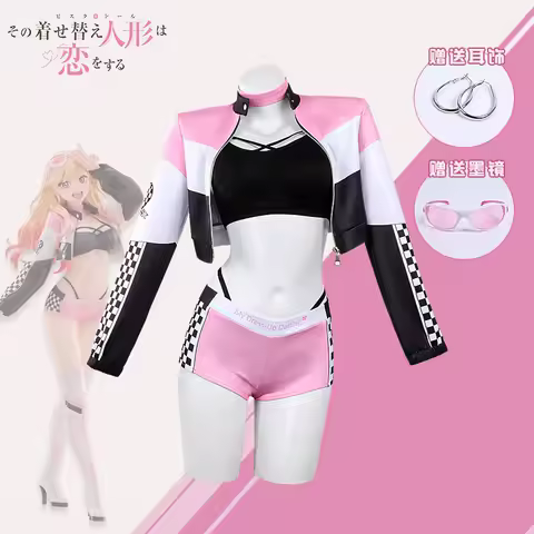 Anime My Dress Up Darling Marin Kitagawa Cosplay Costume Wig Race Suit Props Cool Girl Streetwear Dr