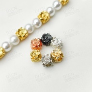 AXF1078 [Single Color Over 5 Pieces Get 1 Free] 14K Package Gold Color Retention Four-Sided Flower T