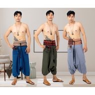 Made In Thailand Cotton Hmong Pants Waist Edge Naga Jumpsuit Soft Fabric by YourCozy