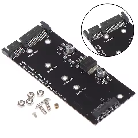 M.2 NVME SSD Convert Adapter Card NVME/AHCI SSD Upgraded Kit For SATA Revision I/II/III (1.5/3.0/6.0