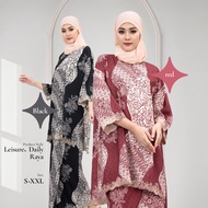 JOJOBars Baju Kurung Printing Embroidered Kebaya Moden Muslimah Set Cutting Loose baju kurung batik 