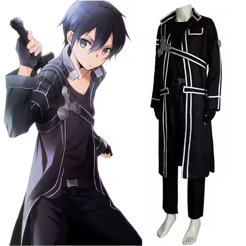 Anime Sword Cos Kirito Kazuto Kirigaya Cosplay Costume Art Online Jacket Shirt Pants Hallowen Party 