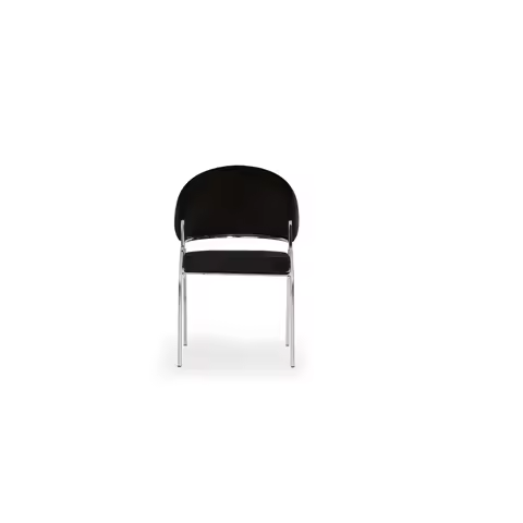 Modern Black Metal Chair with Steel Legs - Ruby Contemporary Style