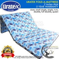 Uratex Fold-A-Mattress FAM Trifold 3-Fold 3 Fold 2 inches thick 100% ORIGINAL 30x75 36x75 42x75 48x7