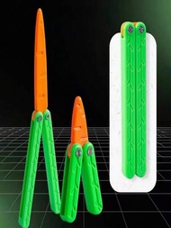1入組 3D 重力胡蘿蔔蝴蝶刀減壓玩具