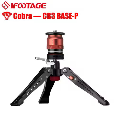 IFOOTAGE Low-profile Tripod CB3 BASE-P Quick Release Head Unlock By Pressing Pedal Mini Portable Sta