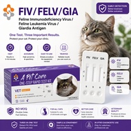 Feline FIV FeLV GIA Combo Test Kit Cat Leukemia Immunodeficiency Giardia Rapid Diagnostic Test Card