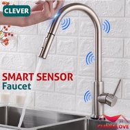 Kitchen Tap Pull Out Sensor Faucet Kitchen Smart Touch Control Sink Tap Stainless Steel Induction Mixed Tap