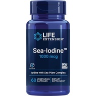 Life Extension Sea-Iodine 1000 mcg 60 Capsules Iodine Supplement Without Salt – Iodine From Organic 