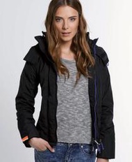 極度乾燥 Superdry Windcheater jacket 女用 防風 連帽 風衣 外套 黑紫 S 現貨