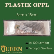 OPP PLASTIC 6 X 18 CM | Contents 100 PCS | 6 X 18 CM 24 MICRON THICKNESS |