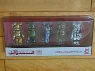 日版 BE@RBRICK WORLD WIDE TOUR 5set 100％ bwwt 藤原 MMJ繁榮