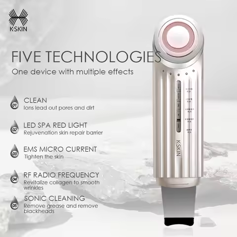 KSKIN Professional Electric Facial Dead Skin Peeling Sonic Cleaning Ultrasonic Skin Scrubber