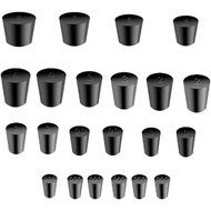 22 Pcs Solid Rubber Stoppers 11 Assorted Sizes 000# - 8# Multi-Size Sealing Solution for Labs and In