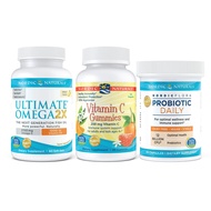 Nordic Naturals Starter Pack - Vitamin C Gummies, Ultimate Omega 2X with Vitamin D3, Nordic Flora Pr