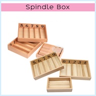 MONTESSORI Wooden Spindle Box