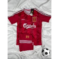 Liverpool Retro Football Uniform (Red 1995-1996) Men's Jersey And Pants 1995-1996