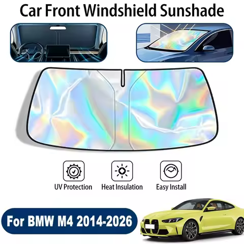 Car Windshield Sun Shade UV Reflective Sun Visor Protection Cover For BMW M4 F82 F83 G82 G83 2014-20