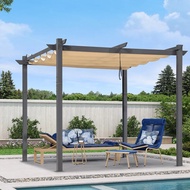 LAMOND Outdoor Sunshade Outdoor Aluminum Alloy Gazebo Relax Tent 3Mx3M