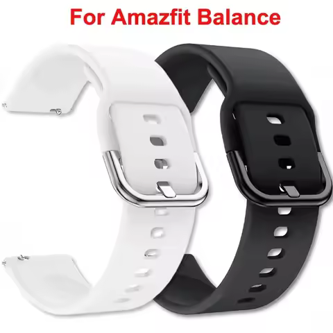 20mm 22mm Watch Band for Amazfit Balance 46mm Strap for Amazfit Balance Silicone Replacment Bracelet