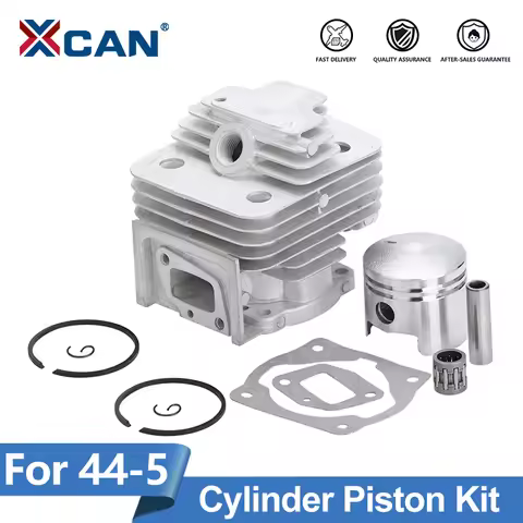 XCAN 44mm Cylinder Piston Ring Gasket Set for 44-5 Brush Cutter Trimmer Lawn Mower Parts Garden Powe