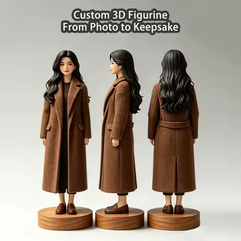 Custom 3D Family Figurine From Photo Personalized Full‑Color 3D‑Printed Human Portrait Statue Keepsa