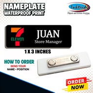Personalized 7-ELEVEN Nameplate | 1 x 3 inches | Waterproof Print