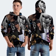 Enrique Iglesias Fullprint Hoodie Jacket, Polyester Jersey Material