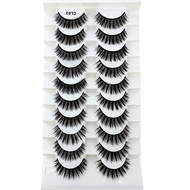 10 Đôi Manga Tự Nhiên Lông Mi Giả Lông Tơ Mềm Đeo Chéo Cổ Tích Quỷ Nhỏ Nối Dài DIY Trang Điểm Tóc Tổ