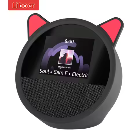 Silicone Protective Case for Echo Spot 2024 Drop Protection Cover Dustproof Silicone Speaker Protect