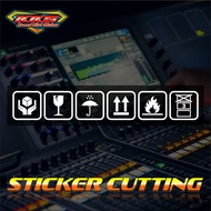 Cutting sticker symbol box packing fragile six boxes of signs. sticker label hardcase symbol suitcas