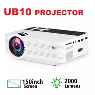 NEWEST 2023-UB10 Mini Projector UB10 Portable 3D LED Projector 2000Lumens TV Home Theater LCD Video USB VGA Support 1080P HD Beamer