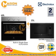 [Combo] Electrolux Built in Oven 68L KOHLH00XA + Electrolux Built-in Microwave with Grill 25L EMSB25