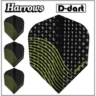 Harrows Dart Flights - Standard Shape  Dimplex Green Swirl (SAYAP ARROW)
