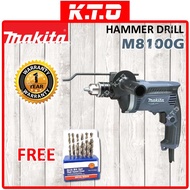 MAKITA HAMMER DRILL M8100G 710W 16MM + FREE 13PCS HIGH SPEED STEEL DRILL BIT SET