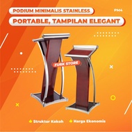 Podium Minimalis PM4 Stainless, Mimbar Masjid Minimalis Modern HPL,